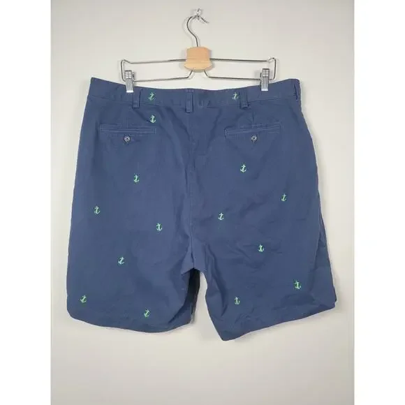 Polo Ralph Lauren Shorts Mens 42 Embroidered Prep Club Navy - Picture 2 of 9